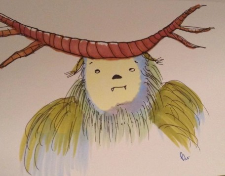 It all began with Pia's original drawing of Nimakim, protector of the forest.