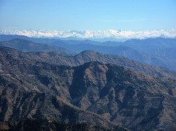 Way up into the Himalayan foothills.